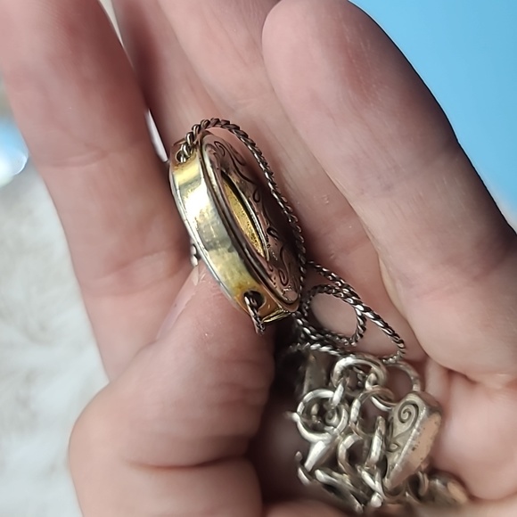 Brighton "ARIES Collection" Two-Tone Swarovski Crystal & Scrollwork Pendant Neck - Picture 12 of 15